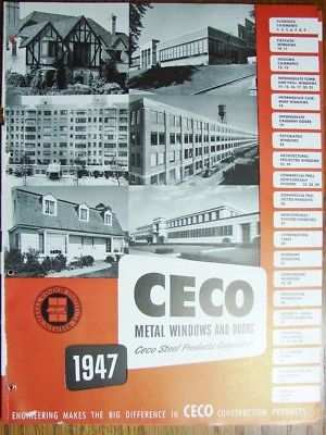 1947 CECO STEEL Products WINDOWS Casement Security Architectural Vintage Catalog