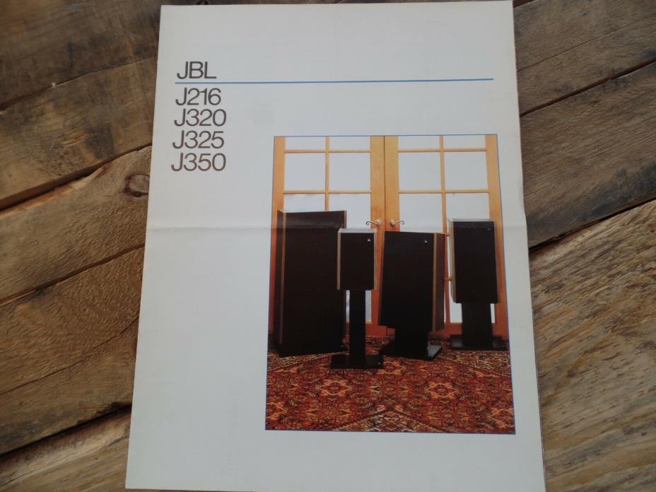 Vintage JBL J216/J320/J325/J350 Etc Sales Catalog Brochure