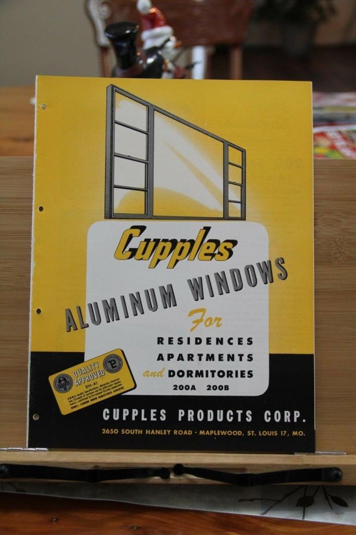 Brochure Cupples Products Corp Aluminum Windows Apartments St. Louis Missouri MO
