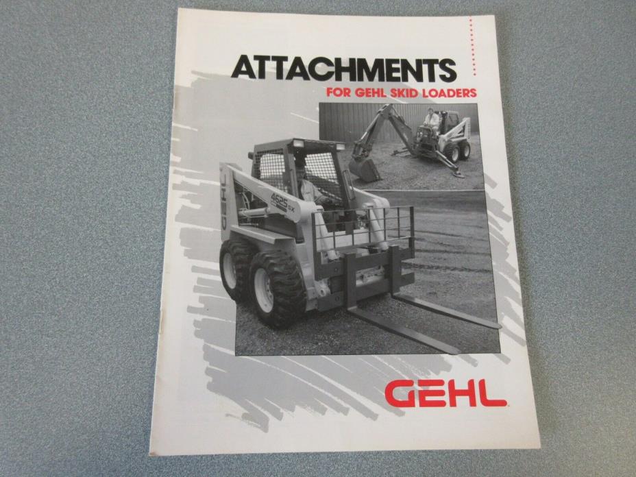 Gehl Skid Steer Attachments Brochure 1993