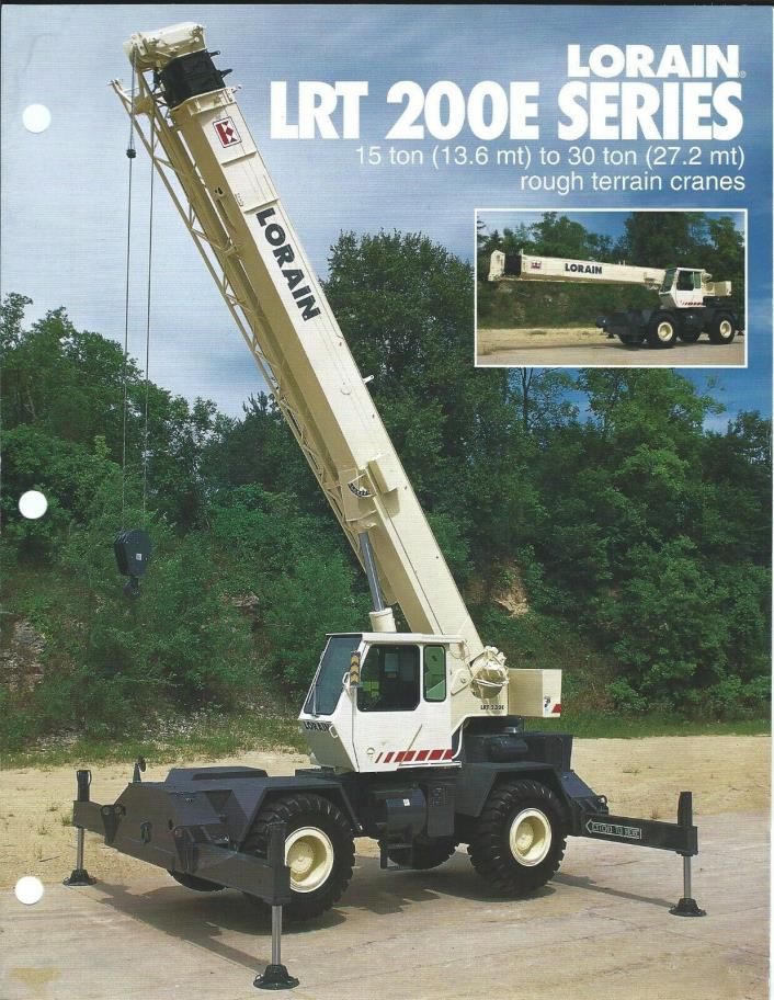 Equipment Brochure - Lorain - LRT 200E series Rough Terrain Crane 1995 (E5008)