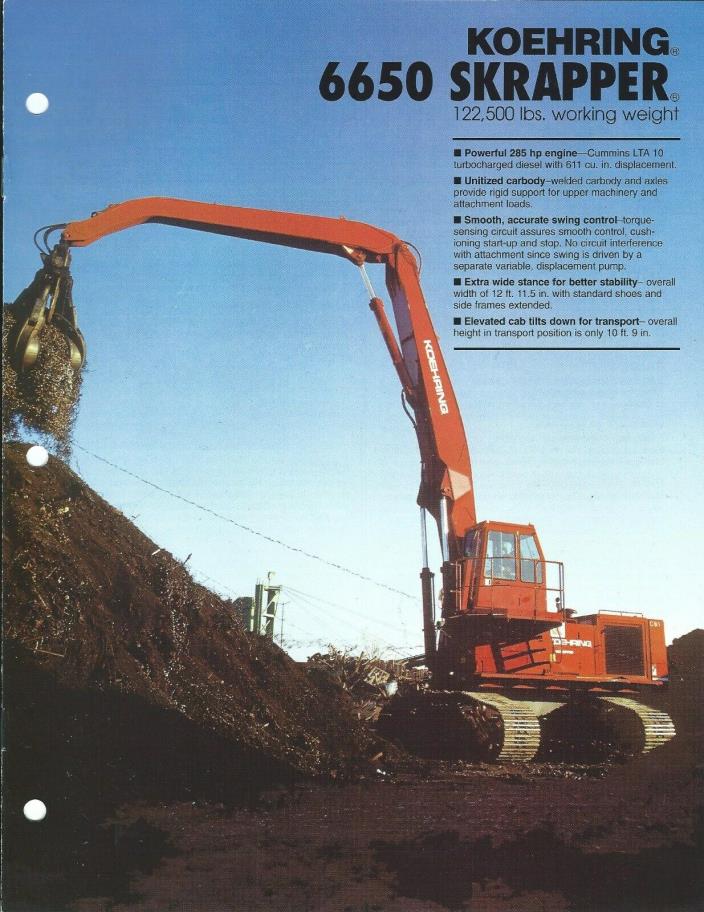 Equipment Brochure - Koehring 6650 Skrapper Scrap Material Handler - 1995(E5007)