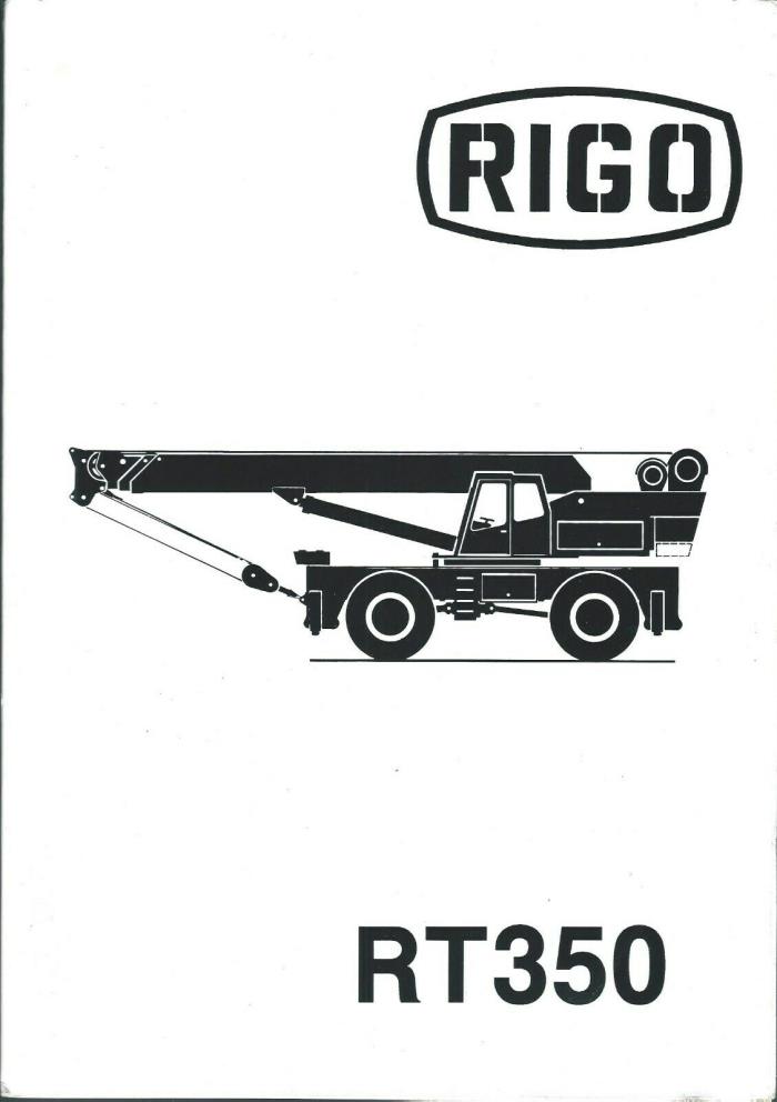 Equipment Brochure - Autogru Rigo - RT350 - Crane (Italy) (E5016)