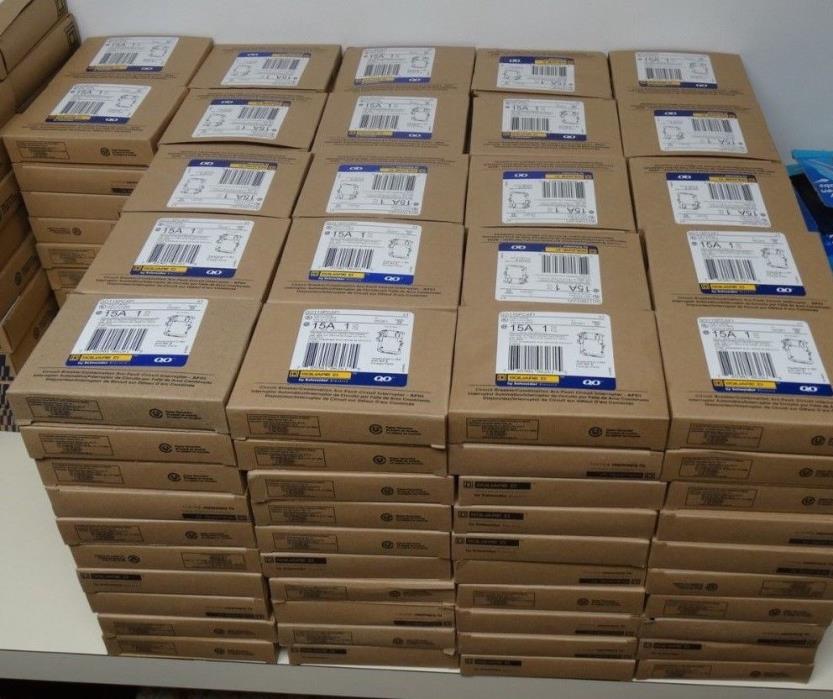 234 NEW SQUARE D QO115PCAFI 15A COMBO ARC FAULT CIRCUIT BREAKER PLUG ON NEUTRAL