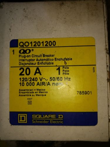 Square D circuit breaker type QO1201200  Free shipping