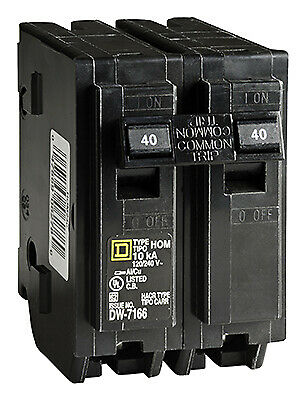 SQUARE D BY SCHNEIDER ELECTRIC Homeline 40-Amp Double-Pole Circuit Breaker