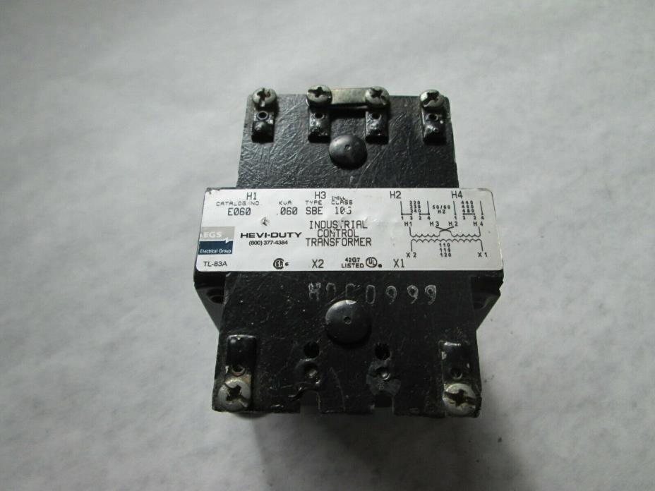 Hevi-Duty E060 Control Transformer (.060 KVA, 220/480 to 120 Volt)