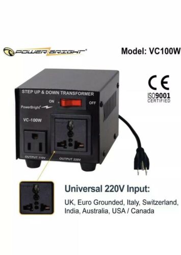 VC100W Voltage Transformer 100 Watt Step Up/Down 110 Volt - 220 Volt