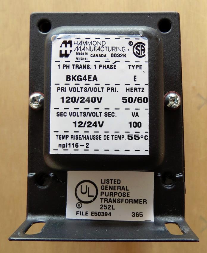 Hammond Manufacturing  BKG4EA Power Transformer, 100VA, 50/60 Hz