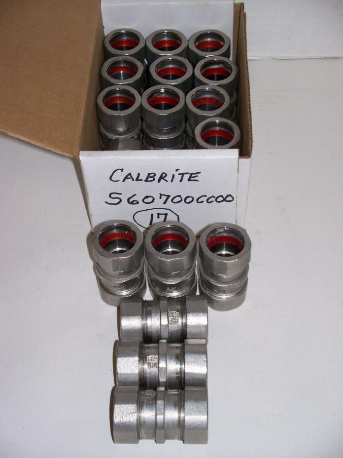 (Lot of 17) Calbrite S60700CC00 Rigid Compression Coupling 3/4