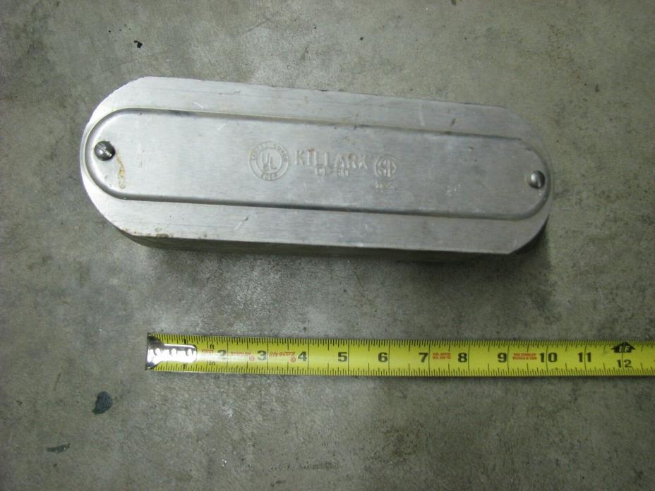 Killark metal conduit body OLB-60 with cover plate