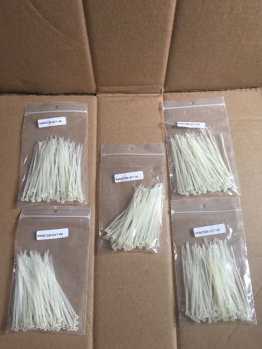 300pc.(5 bags of 60) THOMAS & BETTS TY-RAP NATURAL CABLE TIES