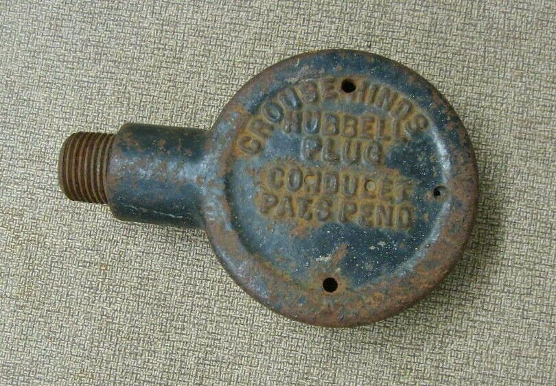 Crouse Hinds Condulet Conduit Outlet Box Vintage Hubbell Plug Condulet Pats Pend