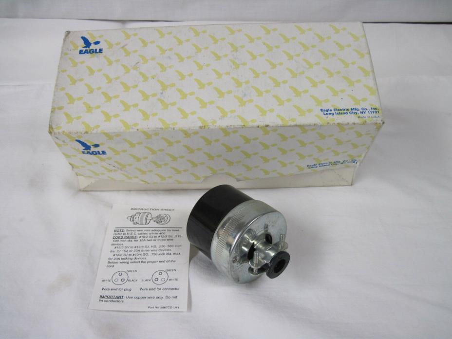 Box of 5 EAGLE Eagalok Armored Connectors 20A-120/208V 3 PhaseY 4P4W 891-Box NEW