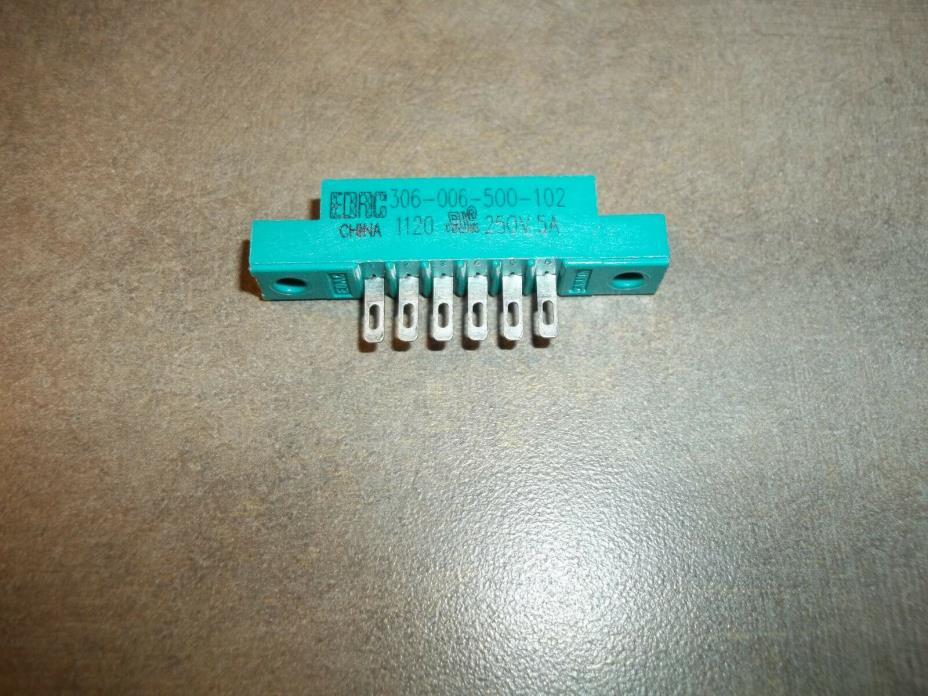 Edac 306-006-500-102 Connector, 306 Series, 6 Contacts, Card Edge, 3.96 mm, Rece