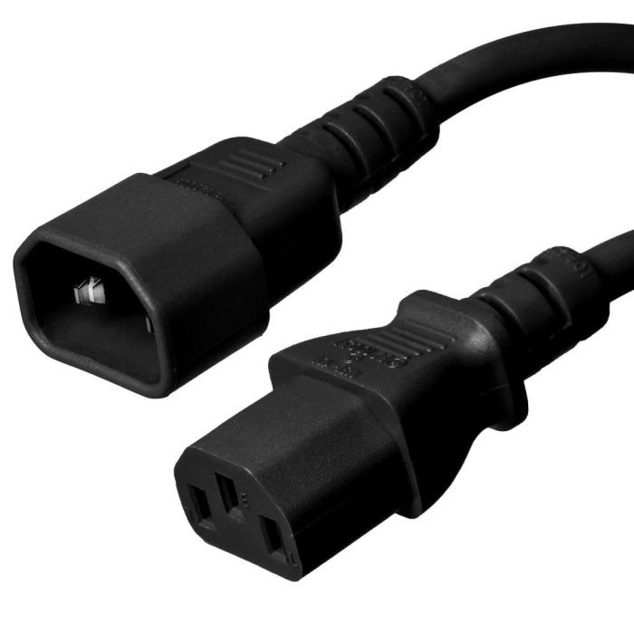 C14 to C13 Power Cord -  13A/250V, 16/3 AWG, IEC 60320 - IBX-4906