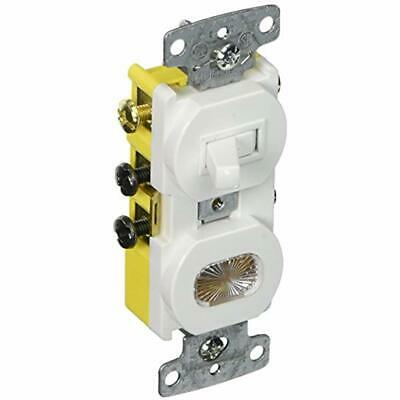 RC309W Electrical, Combination Switch, White - Wall Light Switches