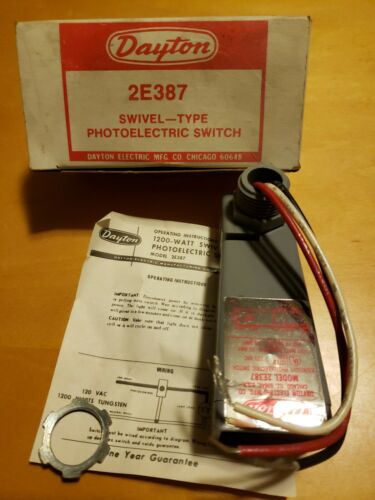 dayton 2E387 1200w swivel mount photoelectric switch