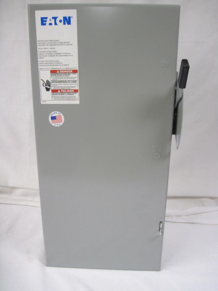 EATON General Duty Safety Switch 100A 240VAC 3P Non-Fusible DG323UGB NEW Type 1
