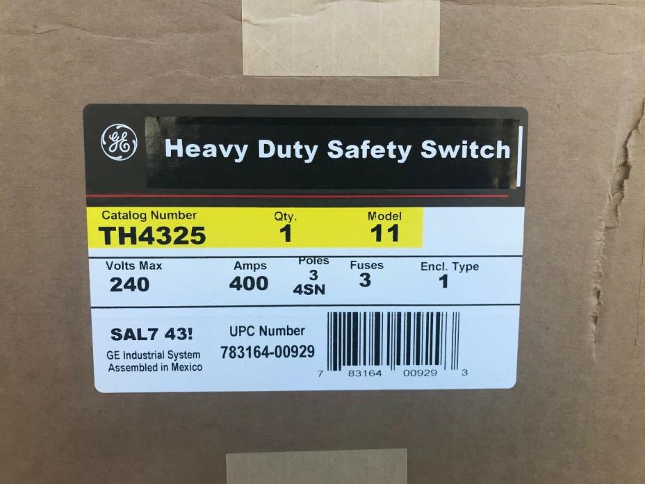 General Electric (GE) TH4325 Safety Switches ** New In Box, Free Shipping **