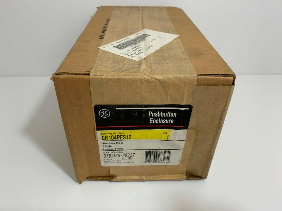 FACTORY SEALED! GE 2 HOLE STAINLESS STEEL PUSHBUTTON ENCLOSURE CR104PES12