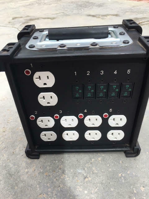 LEX Cinebox Distro Box (1) 100A to (5) 20A Circuits Feed-thru AC Power INDU