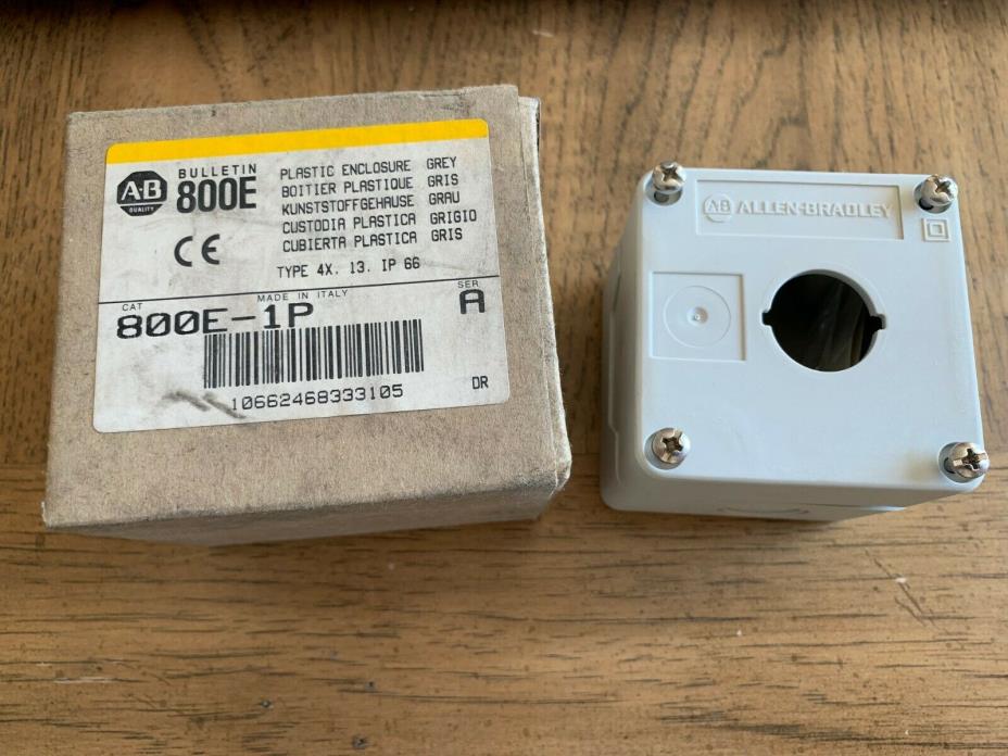 NEW! ALLEN-BRADLEY GREY PLASTIC ENCLOSURE 800E-1P SERIES A