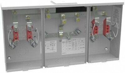 Milbank 200 Amp 4 Terminal Ringless Overhead/Underground Center Wireway 2 Gang