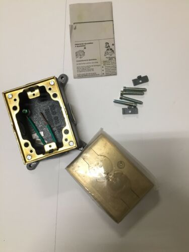 HUBBELL B2414 Scrubshield Cast Iron Floor Box-Shallow Rectangular One Gang-new