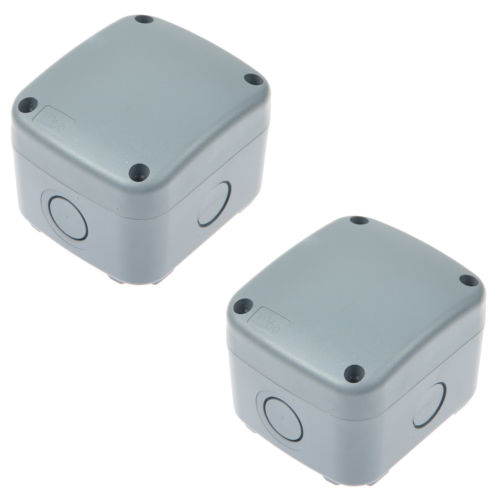 2 Pack Weatherproof Junction Box Cable Switch Connection Enclosure Case IP66