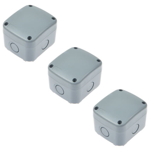 3 Pack Waterproof Junction Box Weatherproof Plastic Electric Enclosure Case IP66