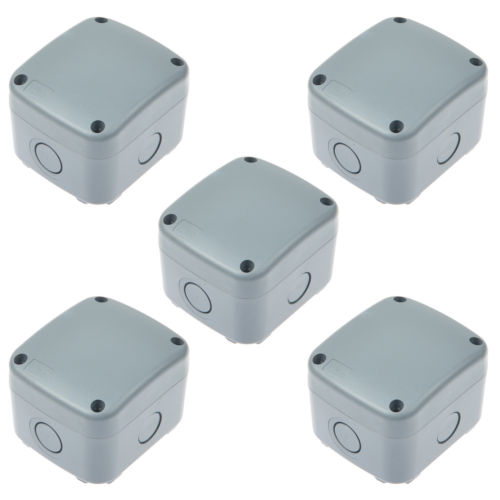 5 Pack Weatherproof Plastic Junction Box Electrical Enclosure Project Case Ip66
