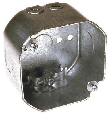 1-Gang Metal Interior New Work/Old Standard Octagonal Ceiling Electrical Box