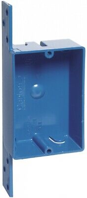 1-Gang Blue Plastic Interior New Work Shallow Switch/Outlet Wall Electrical Box