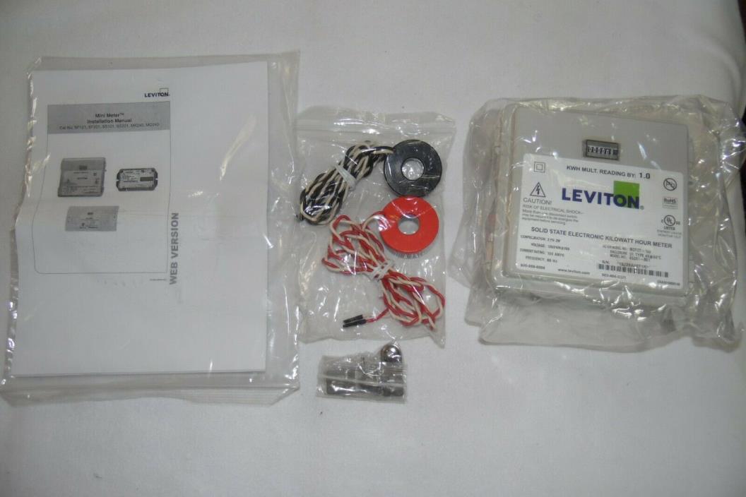 Leviton Dual Element Mini Meter 60H,2PH 3W,120/240V plus 2x CTs CDA01 Red Black