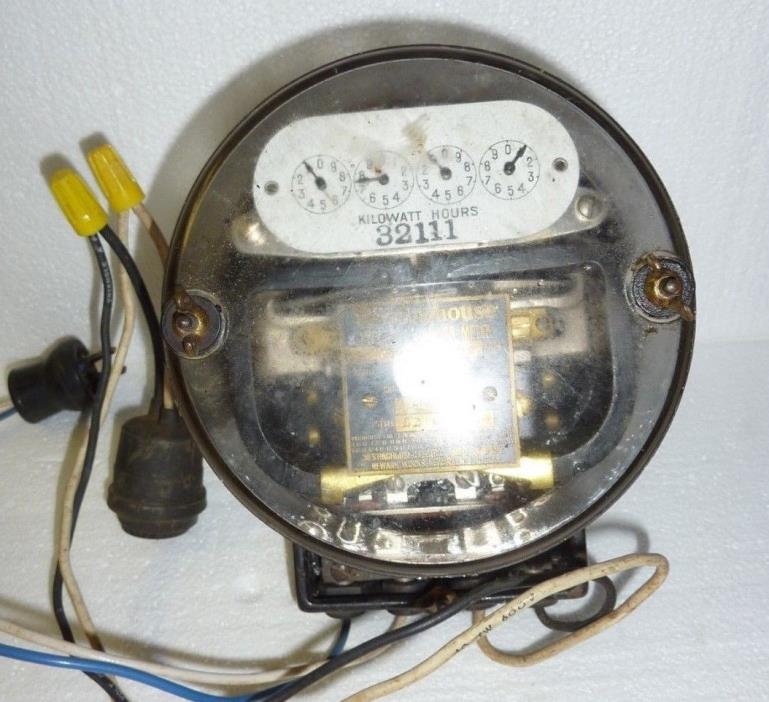 Antique Westinghouse type DA 100 volts 5 amp power meter