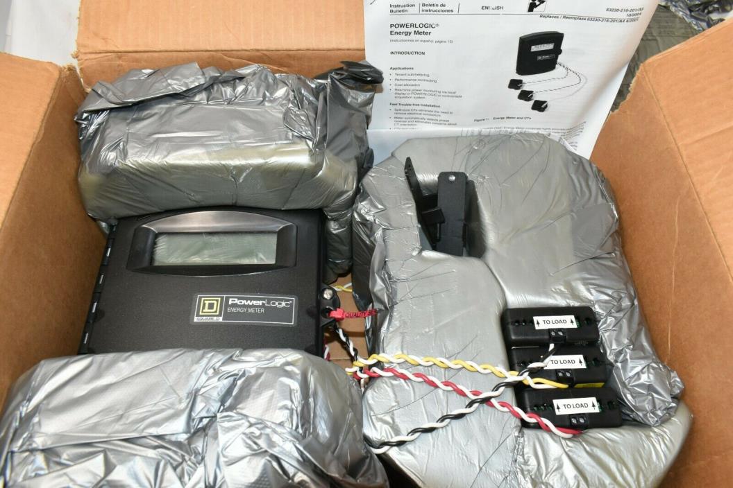 Square D - PowerLogic Energy Meter, EXT Range 200A, Size 1, 3CT's NEW
