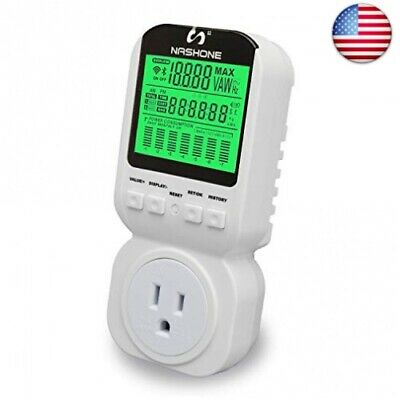 Power Energy Meter,Electricity Usage Monitor Plug with High Accuracy,Large LCD