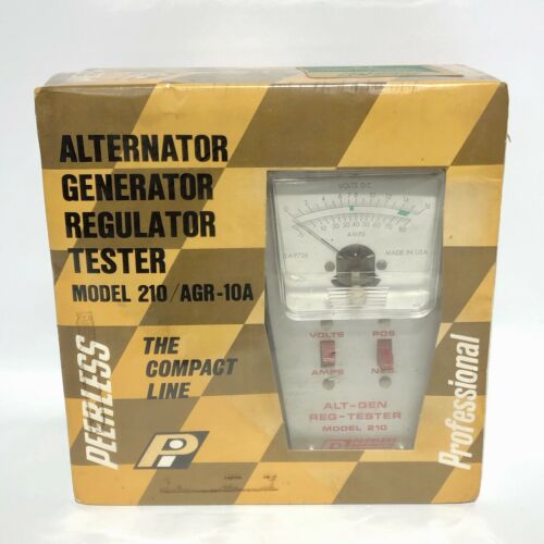 Vintage Peerless ALT GEN REG Tester Model 210 AGR-10A NEW Factory Sealed 1971