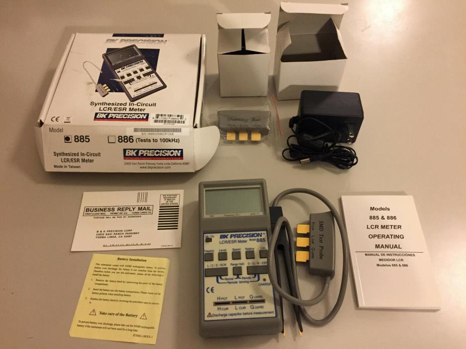 B&K PRECISION 885 Synthesized In-Circuit LCR/ESR meter complete set new in box