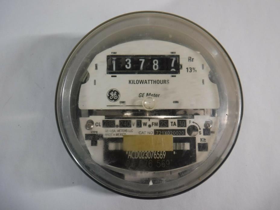 GE Watthour Meter (KWH) - TYPE I-70-S, 240V, 200A, 721X020020, Grade C