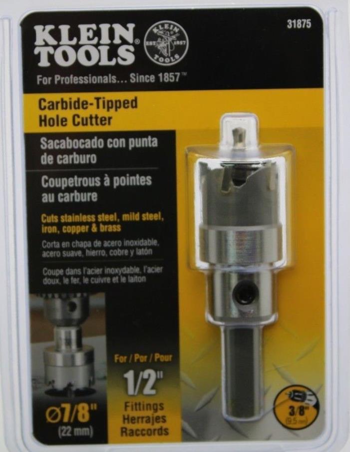 new sealed Klein Tools Carbide Tipped Hole Cutter 31875