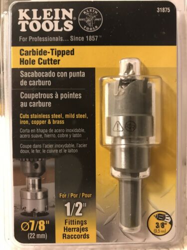 NEW  Klein Tools 31875 Carbide-Tipped Hole Cutter