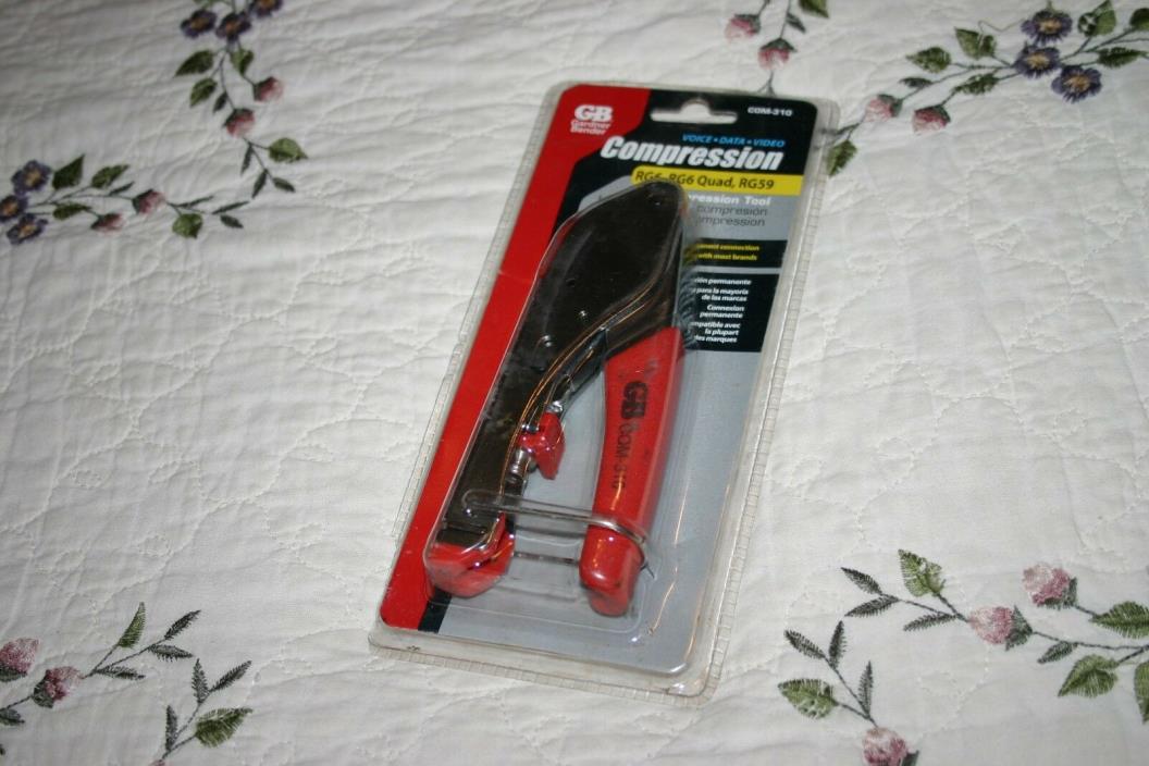 NEW GB GARDNER BENDER COM-310 COMPRESSION CABLE CRIPMER TOOL 0464958