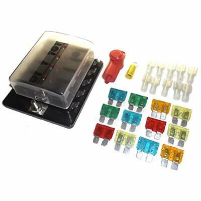 Fuse Boxes Fastronix 10 Circuit LED Block Cover Kit ATO/ATC Fuses Automotive
