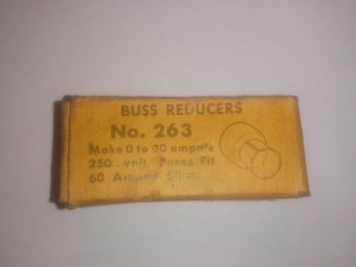 BUSS BUSSMAN 263 BUSS REDUCERS 60 TO 30 AMPS 250 VOLTS 1 PAIR NEW IN BOX
