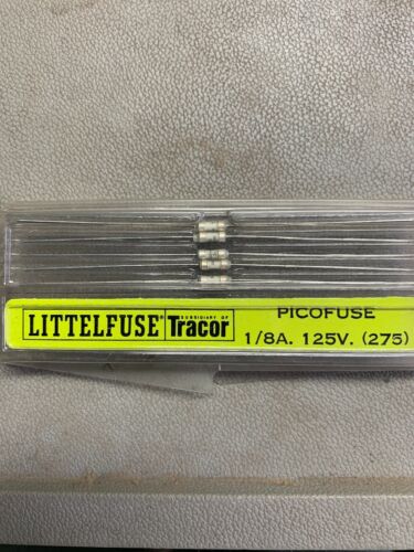 (5) LITTELFUSE 265.125 1/8A .125a 125V AXIAL FUSE GOLD PICO VERY FAST ACTING