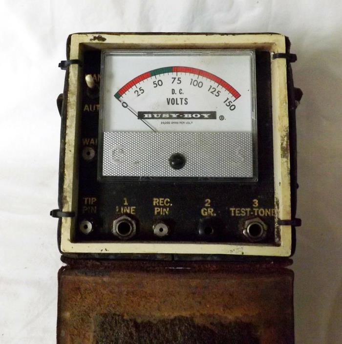 Original Vintage Perkins Research Busy Boy Meter Model 320 w/ Leather Case
