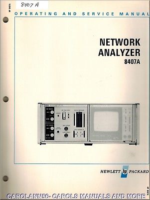 HP Manual 8407A NETWORK ANALYZER