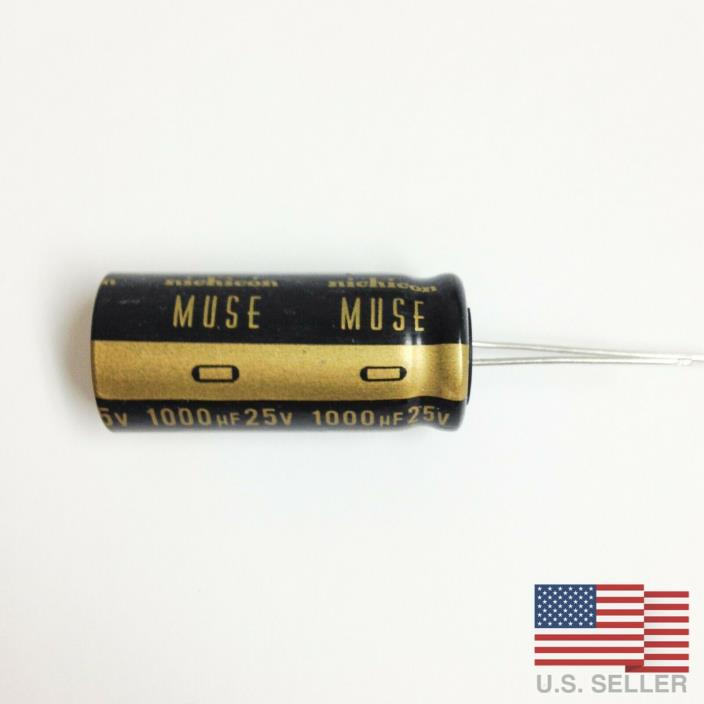 Nichicon MUSE UKZ KZ 1000uF 50V Audio Electrolytic Capacitors - Lots of 1 to 10